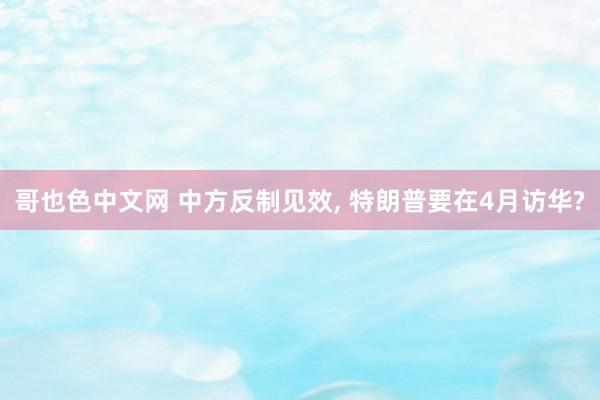 哥也色中文网 中方反制见效， 特朗普要在4月访华?